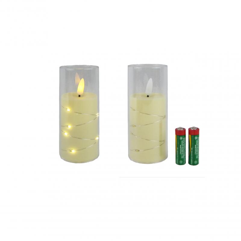 Świeca LED oplatana 12cm